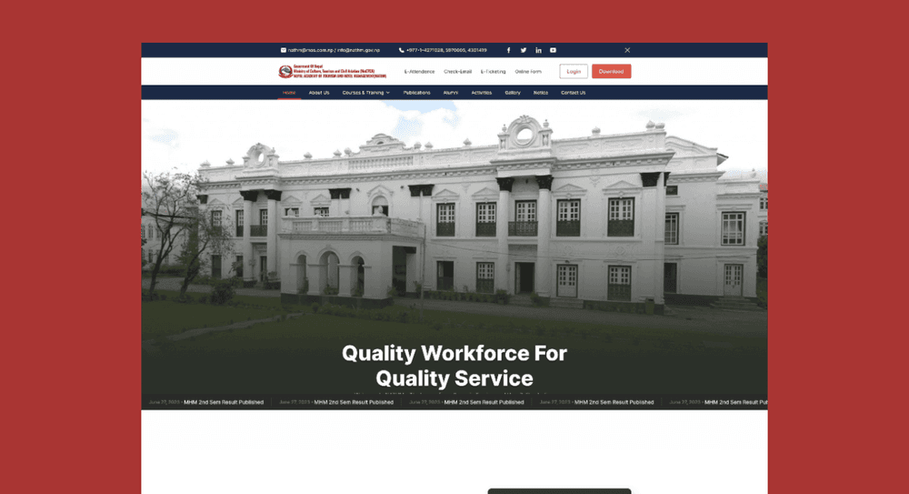 NATHM College Website