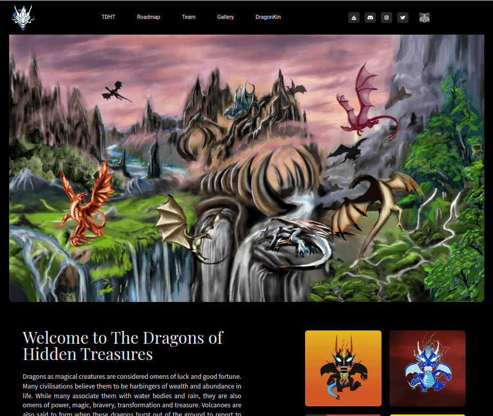 welcome page of tdht